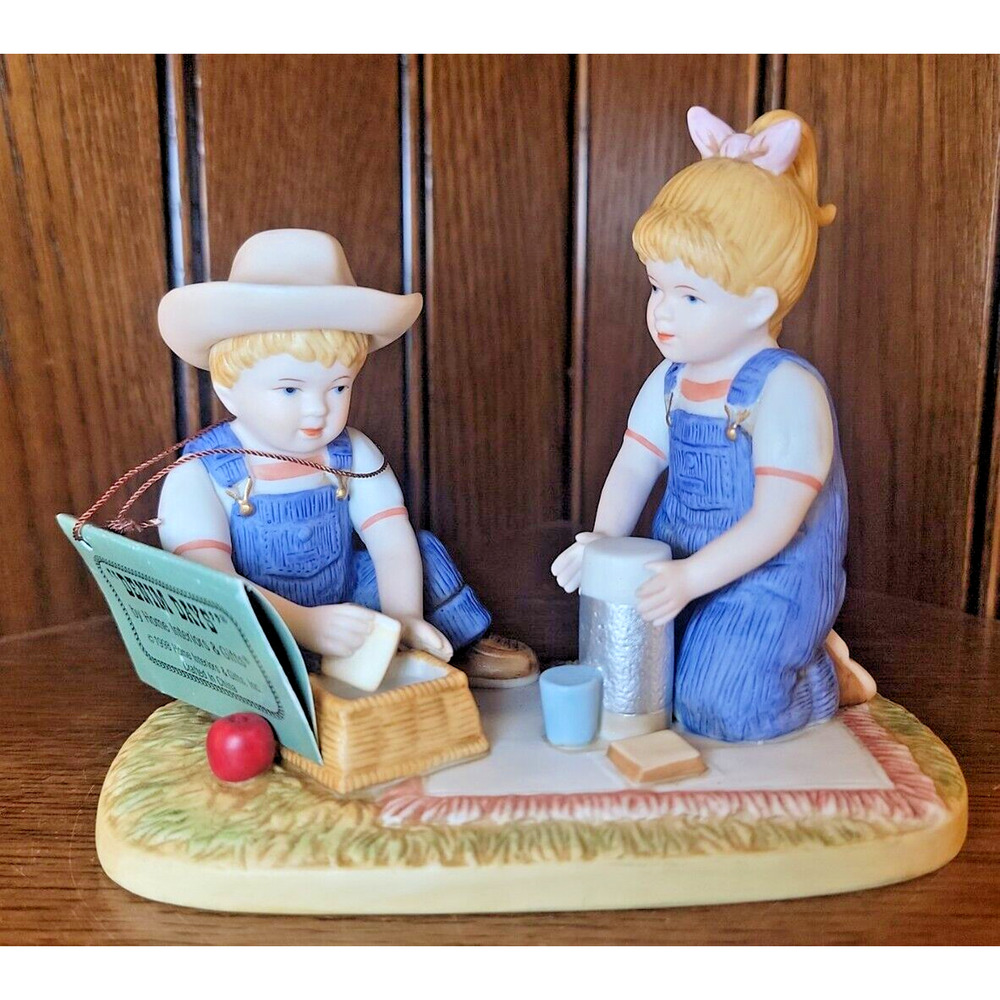 VTG 1998 Homco Denim Days "THE PICNIC" #15321 Collectable Debbie Danny Figurine